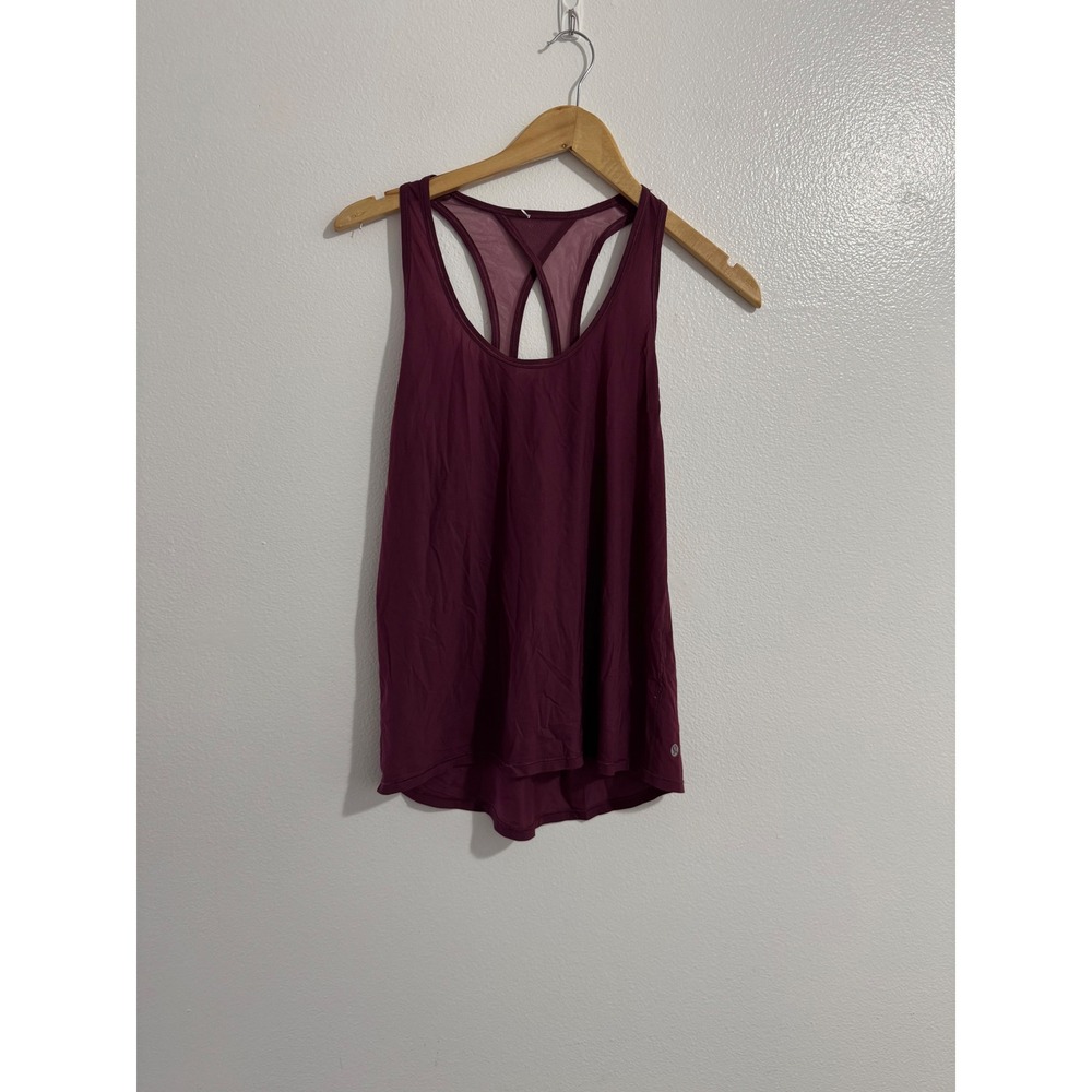 Lululemon Tranquil Tank |‎ Burgundy Wine Red | Women's Size 8 VGUC